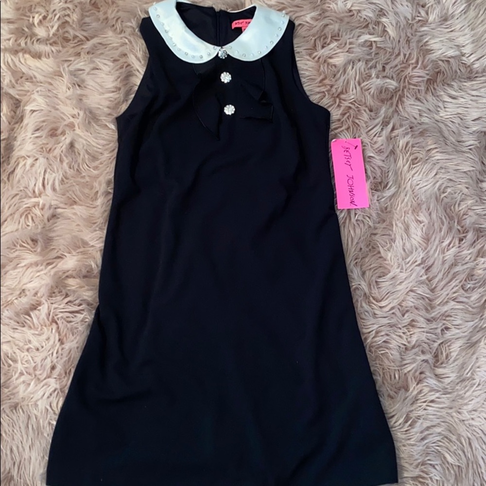 Betsey Johnson Ruffle Tuxedo Dress